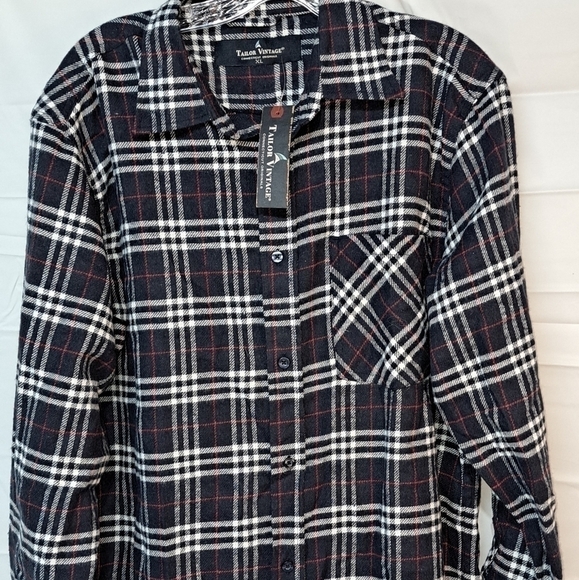 Tailor Vintage New With Tag Shacket Shirt Jacket Men's Plaid One Pocket Size XL - Picture 1 of 11